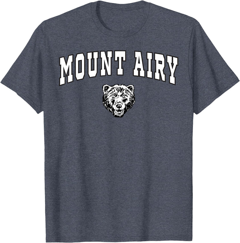 Official High School Fan Gear Mount Airy High School Granite Bears T-Shirt C2 T-Shirt - Heather Blue