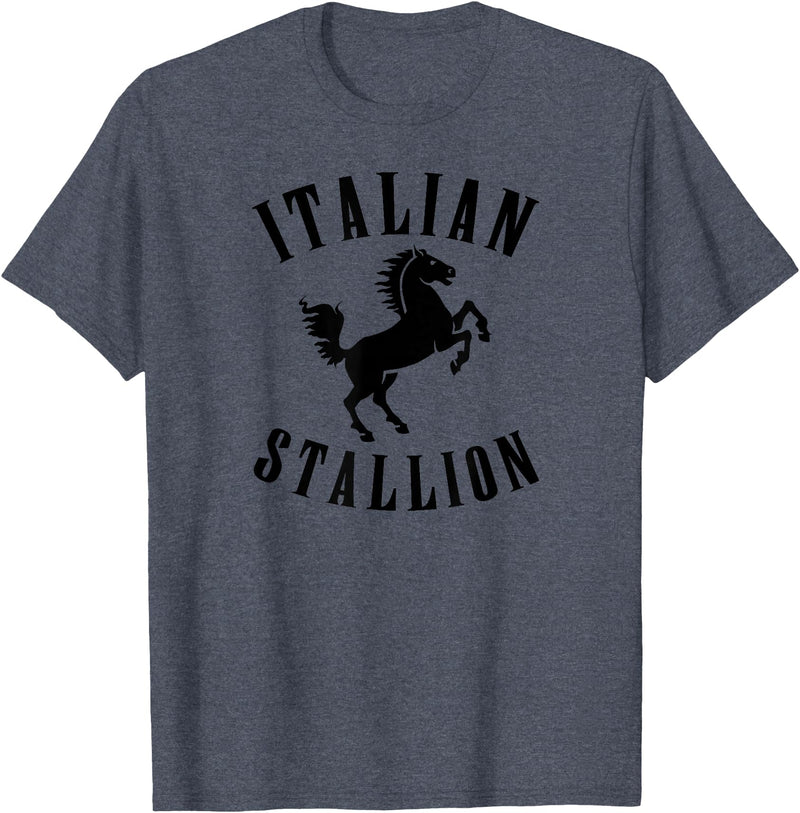 cheesy teesy Italian Stallion T-Shirt - Heather Blue