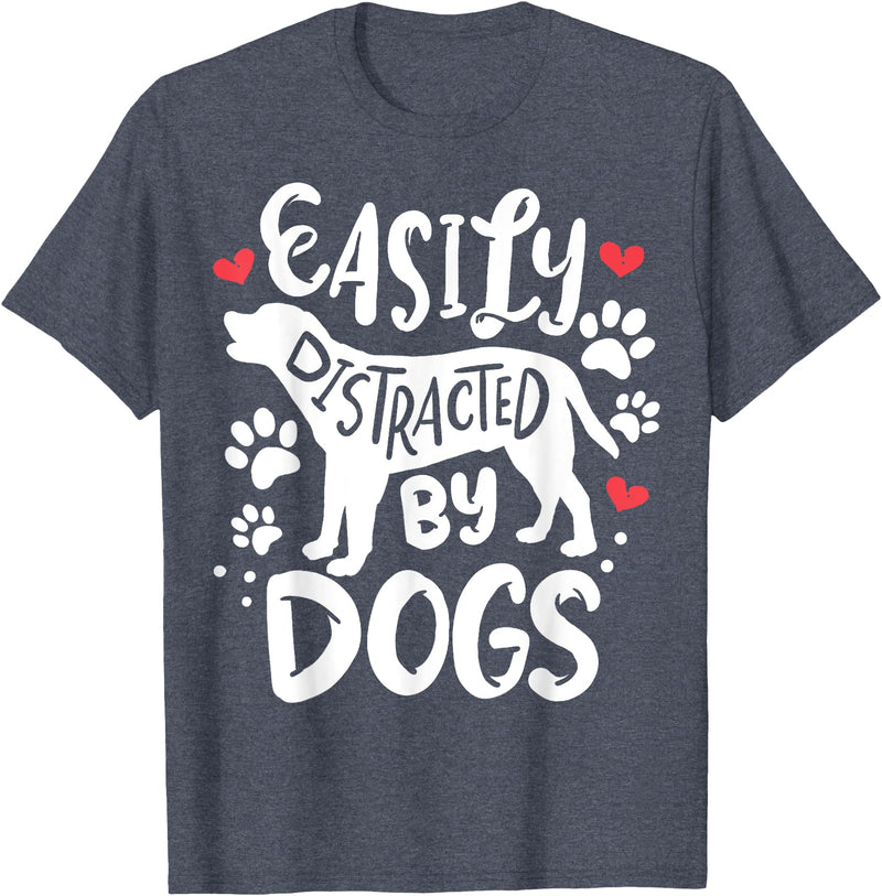 DogDogWoof Dog T-Shirt - Heather Blue