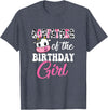 Vintage Retro Birthday Godfather Of The Birthday Girl Farm Cow 1St Birthday Girl T-Shirt - Heather Blue