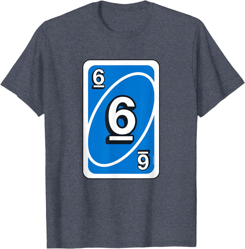 Uno Halloween Blue 6" Card T-Shirt - Heather Blue