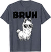 Bruh Llama Sunglasses by LazyPanda Bruh Llama Funny Alpaca Llama Boys Kids Girls Trendy Graphic T-Shirt - Heather Blue