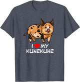 Angry Ant Graphics - Kunekune Pig Gifts I Love My Kunekune Pig T-Shirt - Heather Blue