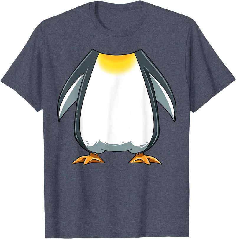 HalloweenCentre Co. Funny Penguin Costume Penguin Body Headless Penguin Costume T-Shirt - Heather Blue