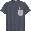 Animal in Your Pocket Cockatiel Bird T-Shirt - Heather Blue