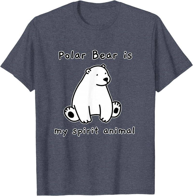Polar Bear Shenanigans Cute Polar Bear is My Ghost Mascot Shirt Animal Mascot T-Shirt - Heather Blue