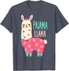 Two Suns Llama Design Lama Pajama T-Shirt - Heather Blue