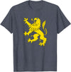 Superdesigns Gold Lion Rampant T-Shirt - Heather Blue