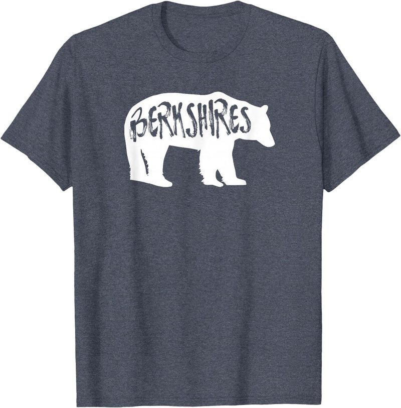 Esskay Designs Berkshires Massachusetts Tees Berkshires Bear T-Shirt - Heather Blue