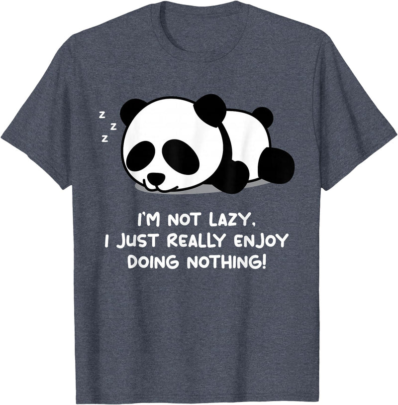 Sleeping Panda Design Panda Bear Lover Design for Lazy Person | Sleeping Panda T-Shirt - Heather Blue