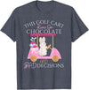 Golf Golfer Easter Eggs Bunny Rabbit Golf Cart Matching T-Shirt in Heather Blue