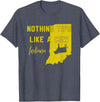 Funny Farm Nothing Tips Like A Cow Indiana state T-Shirt - Heather Blue