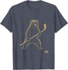 Funny Polar Bear Hockey Player Fans Ice Lover Funny Polar Bear Playing Ice Hockey Sports Lover Player T-Shirt - Heather Blue
