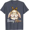 Bunny Mom Women Bunny Rabbit Bunny Lover T-Shirt in Heather Blue