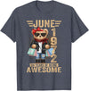 June Cute Teddy Bear birthday gifts for women 54 Year Old June 1972 Teddy Bear 54th Birthday Women T-Shirt - Heather Blue