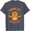 Where My Hug At Co. Where My Hug at Bear Hug Graphic T-Shirt - Heather Blue