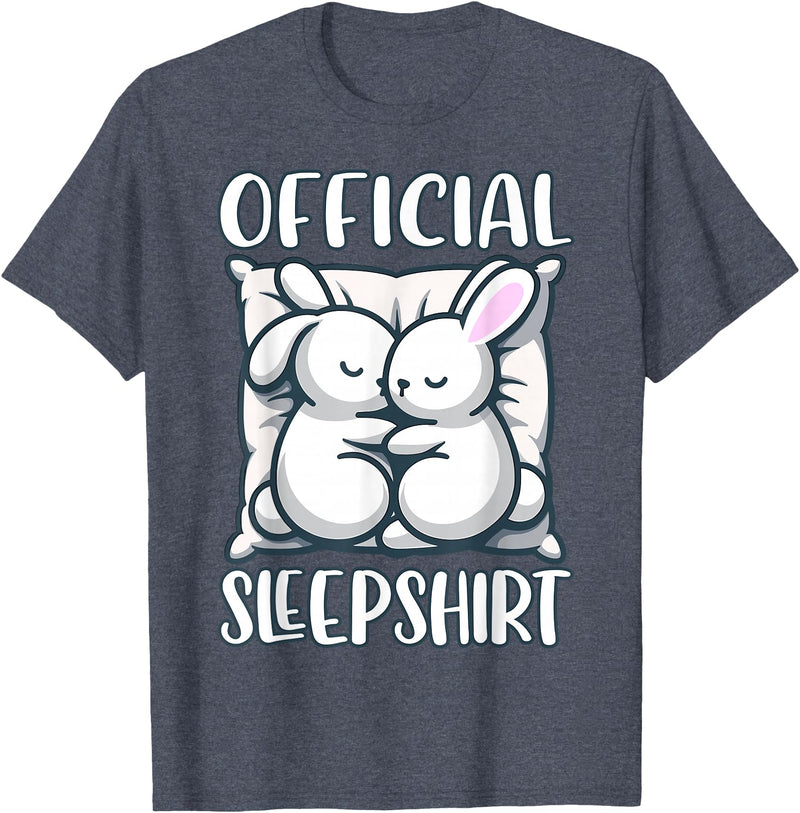 Sleep Rabbit, Official Sleepshirt, Nightshirt & Sleeping T-Shirt in Heather Blue