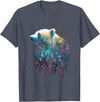Colorful animal designs animal fans gift ideas Polar Bear Colorful Color Arctic Snow Polar Bear Bear Lover T-Shirt - Heather Blue