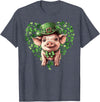 Irish Pig Lover St. Paddy’s Day Funny St. Patrick’s Day Pig Lucky Shamrock Irish Farm T-Shirt - Heather Blue