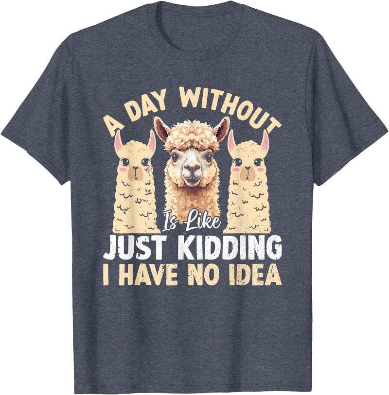 Funny Alpaca Quotes Alpaca Farmer Funny Llama Quotes Funny Alpaca Alpaca Farmer T-Shirt - Heather Blue