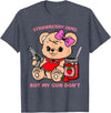 Strawberry Jams But My Gun Don't Funny Teddy Bear T-Shirt - Heather Blue