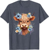 Western Shirts for Girls Men, Highland Cow Gifts Cow, Scottish Highland Cow, Western Wear, Highland Cow T-Shirt, Small,