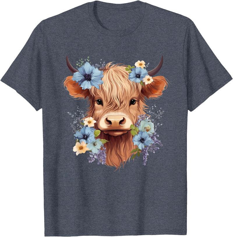 Western Shirts for Girls Men, Highland Cow Gifts Cow, Scottish Highland Cow, Western Wear, Highland Cow T-Shirt, Small,