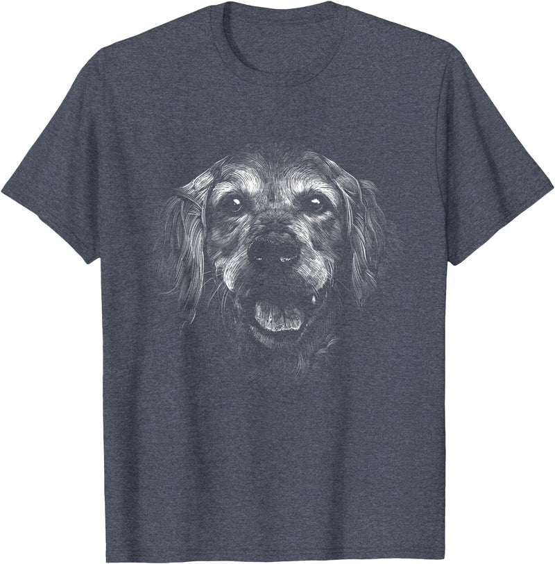 Retriever Dog Pet T-Shirt - Heather Blue