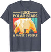 Polar Bear Gift Polar Bear Accessories & Stuff Cute Polar Bear Design For Men Women Kids Polar Bear Lover T-Shirt - Heather Blue