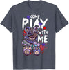 Halloween Gifts & Halloween Shirts by NLTS Scary Killer Teddy Bear Pastel Goth Style Creepy Kawaii T-Shirt - Heather Blue