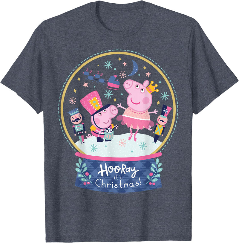 Peppa Pig Magical Snowglobe T-Shirt - Heather Blue
