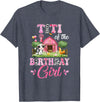 Cow First Birthday Girl Family Titi Of The Birthday Girl 1St Birthday Cow Farm Family T-Shirt - Heather Blue