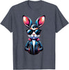 Easter Bunny, Angry Bunny, Funny Rabbit, Funny Animal T-Shirt in Heather Blue