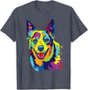 Funny Dog Lover Shirts Cattle Dog Shirt Funny Australian Cattle Dog Pop-Art Shirt T-Shirt - Heather Blue