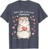 Cute Hamster Lovers Gift This Girl Loves Her Hamster T-Shirt - Heather Blue