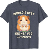 Best & Fun Guinea PIg Designs Funny World's Best Guinea Pig Grandpa Granddad T-Shirt - Heather Blue