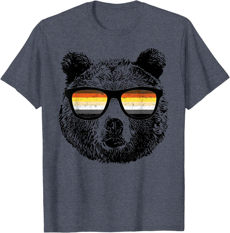 Equal Rights Gay Bear Sânpebe Designs Gay Bear with Sunglasses T-Shirt - Heather Blue