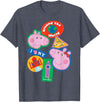 Peppa Pig Travel Patches Around The World Cairo India London T-Shirt - Heather Blue