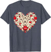 Cute Polar Bear Lovers Valentine Costume Women Men Funny Polar Bear Heart Valentine Polar Bear Womens Mens Kids T-Shirt - Heather Blue