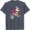 Alice in Wonderland - Late White Rabbit T-Shirt in Heather Blue