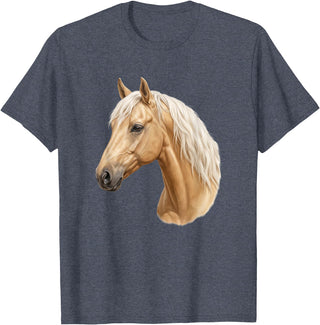 Palomino Horse Designs Palomino Horse T-Shirt - Heather Blue