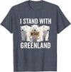I stand with Greenland Merch Apparel I Stand with Greenland Protest Polar Bear Greenland Denmark T-Shirt - Heather Blue