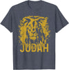 Lion Of Judah Designs Co. Lion Of Judah Rastafari Ethiopia Africa Reggae Lion T-Shirt - Heather Blue