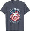 250th Anniversary Vintage Funny Cute Tees 250 Years 250th Anniversary July 4th Lion T-Shirt - Heather Blue