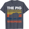 Funny Pig Farm Piggy Farmer Farming Gifts DAIMMER The Pig Whisperer T-Shirt - Heather Blue