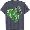 St Patricks Day Horse Lover Horse Lover St Patrick's Day T-Shirt - Heather Blue