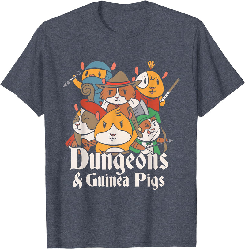 Not Your Everyday Merch Dungeons and Guinea Pigs Parody T-Shirt - Heather Blue