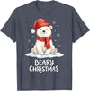 Christmas Pajama Xmas Party Candy Cane Gingerbread Cute Beary Christmas Polar Watercolor Xmas Holiday T-Shirt - Heather Blue