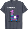 Funny gaming T-Shirts Loot Llama I Can Explain Gaming T-Shirt T-Shirt - Heather Blue