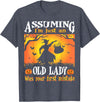 Halloween Old Lady Witch Assuming I'm Just An Old Lady Was Your First Mistake Witch T-Shirt - Heather Blue